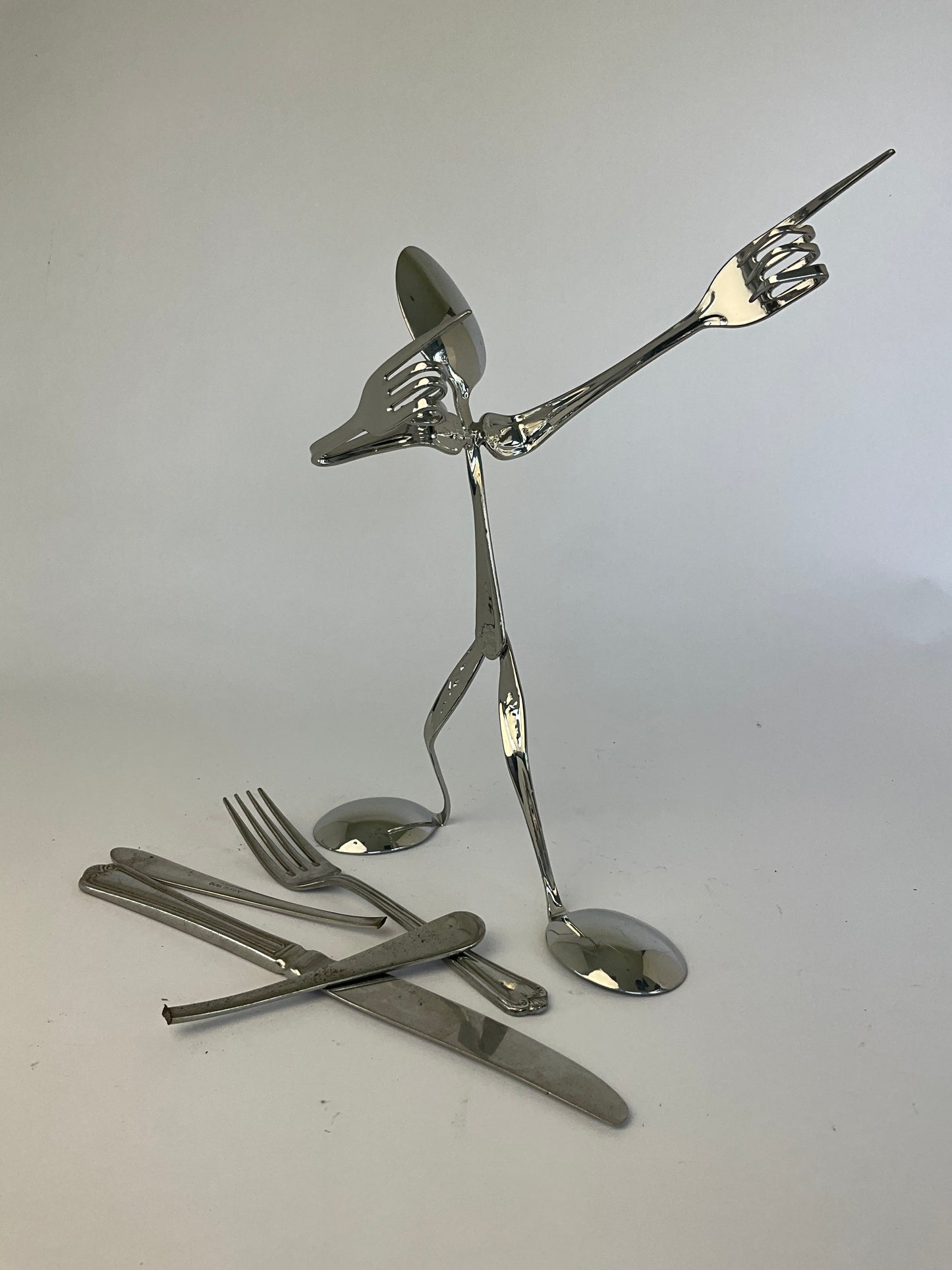 ‘Bolt’ figure …recycled Cutlery