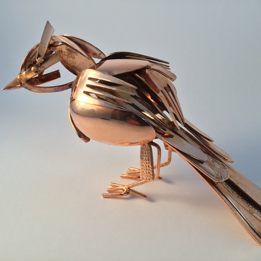 Bird Cutlery Copper plated.