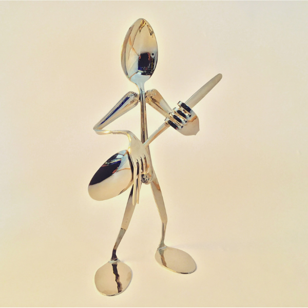 Cutlery Guitar man figure