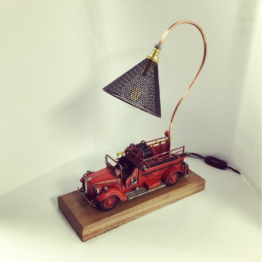 Antique Fire Engine Lamp.